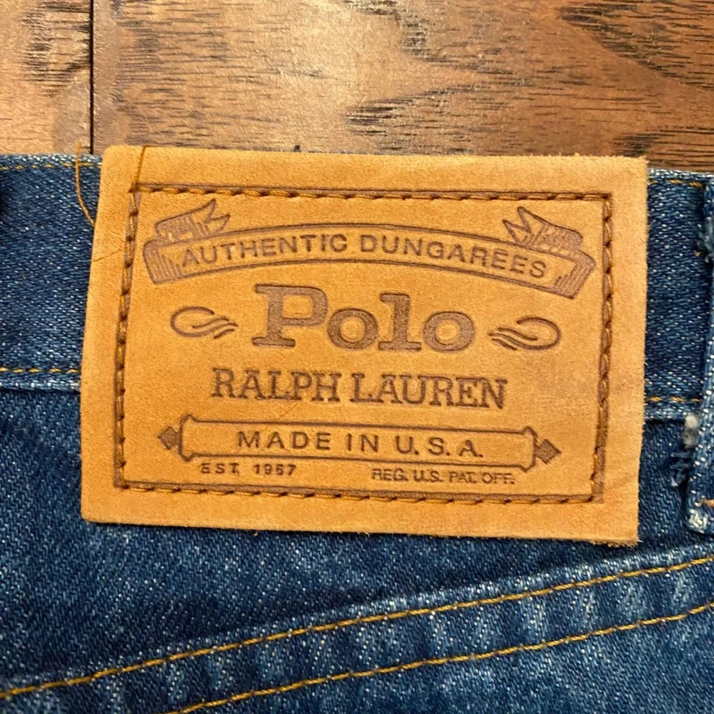 Polo Ralph Lauren Authentic Dungarees USA Blue Straight Leg Jeans W34 L32